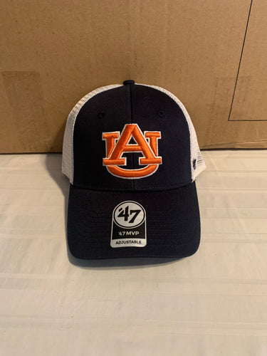 Auburn Tigers NCAA '47 Brand Navy Branson MVP One Size Snapback Mesh Hat - Casey's Sports Store