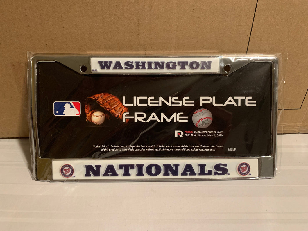 Washington Nationals MLB License Plate Frame RICO - Casey's Sports Store