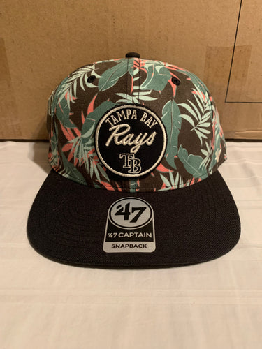 Tampa Bay Rays MLB '47 Brand Floral Captain Snapback Hat Cap - Casey's Sports Store