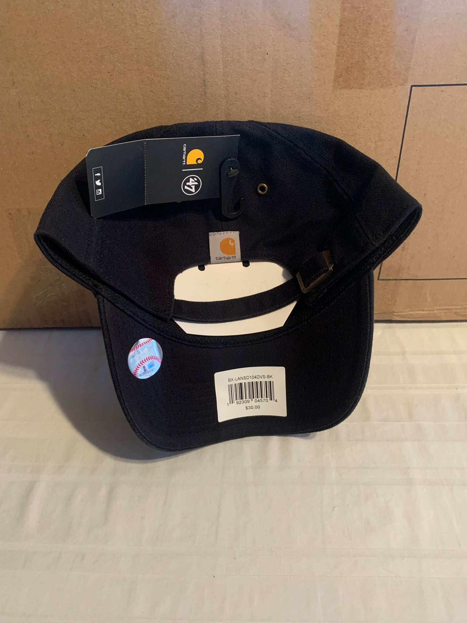 47 Brand Baltimore Orioles Carhartt Clean Up Cap in Black for Men