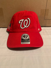 Load image into Gallery viewer, Washington Nationals MLB &#39;47 Brand Red Clean Up Adjustable Hat Cap - Casey&#39;s Sports Store
