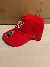 Load image into Gallery viewer, Washington Nationals MLB &#39;47 Brand Red Clean Up Adjustable Hat Cap - Casey&#39;s Sports Store
