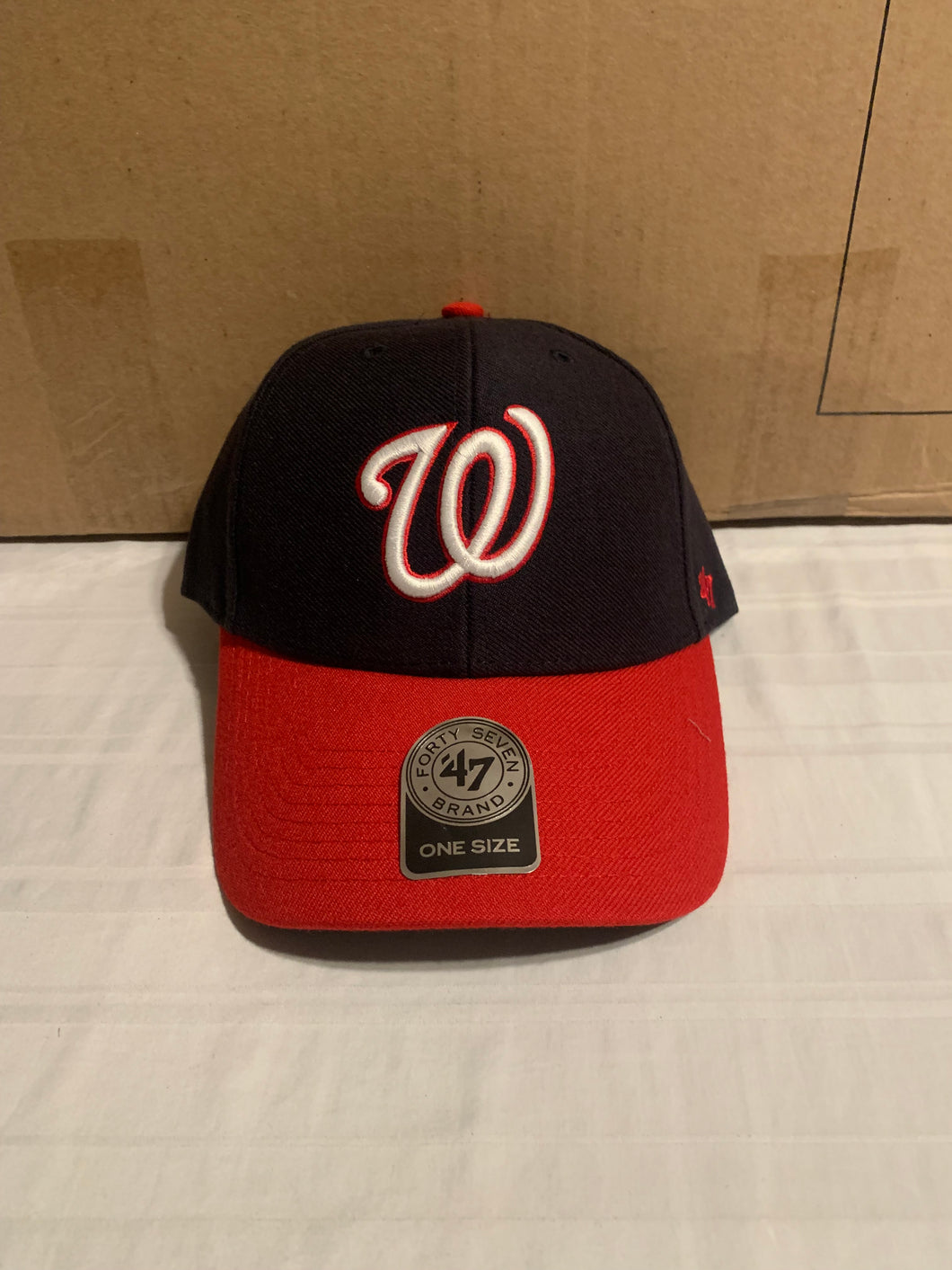 Washington Nationals MLB '47 Brand Blue Two Tone MVP Adjustable Hat Cap - Casey's Sports Store