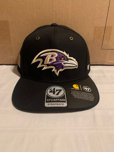 Baltimore Ravens NFL '47 Brand Carhartt Mens Black Strapback Adjustable Hat - Casey's Sports Store