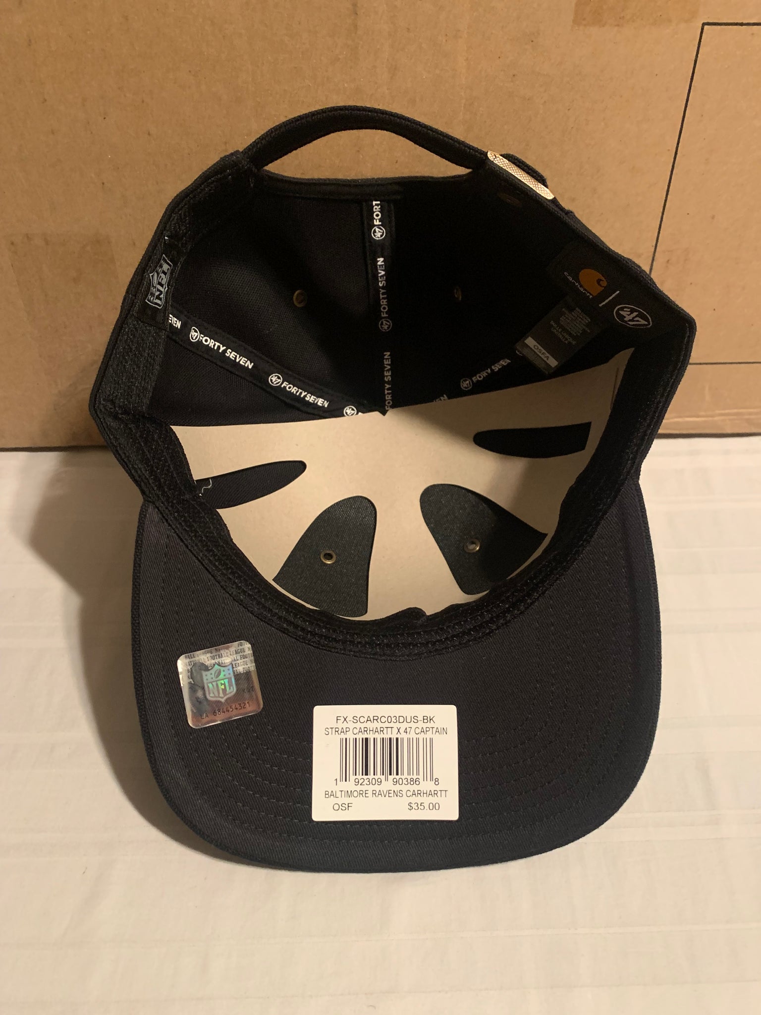 Men's Carhartt x '47 Black Baltimore Ravens MVP Trucker Snapback Hat