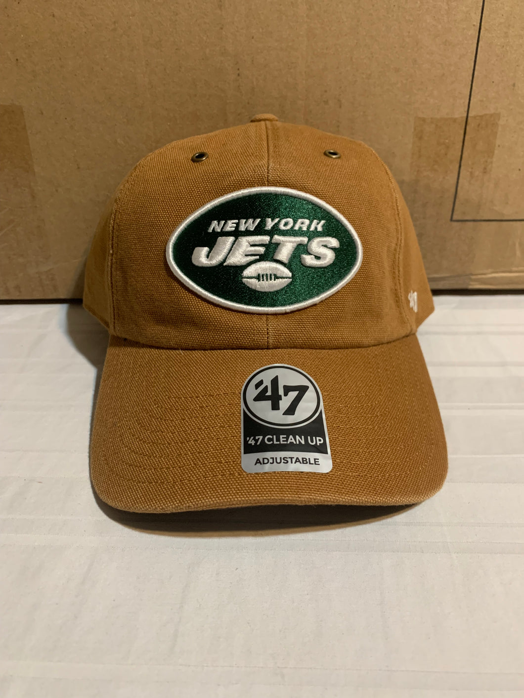 New York Jets NFL '47 Brand Carhartt Mens Brown Clean Up Adjustable Hat - Casey's Sports Store