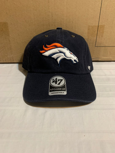 Denver Broncos NFL '47 Brand Carhartt Mens Navy Clean Up Adjustable Hat - Casey's Sports Store