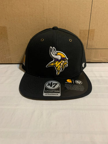 Minnesota Vikings NFL '47 Brand Carhartt Mens Black Strapback Adjustable Hat - Casey's Sports Store