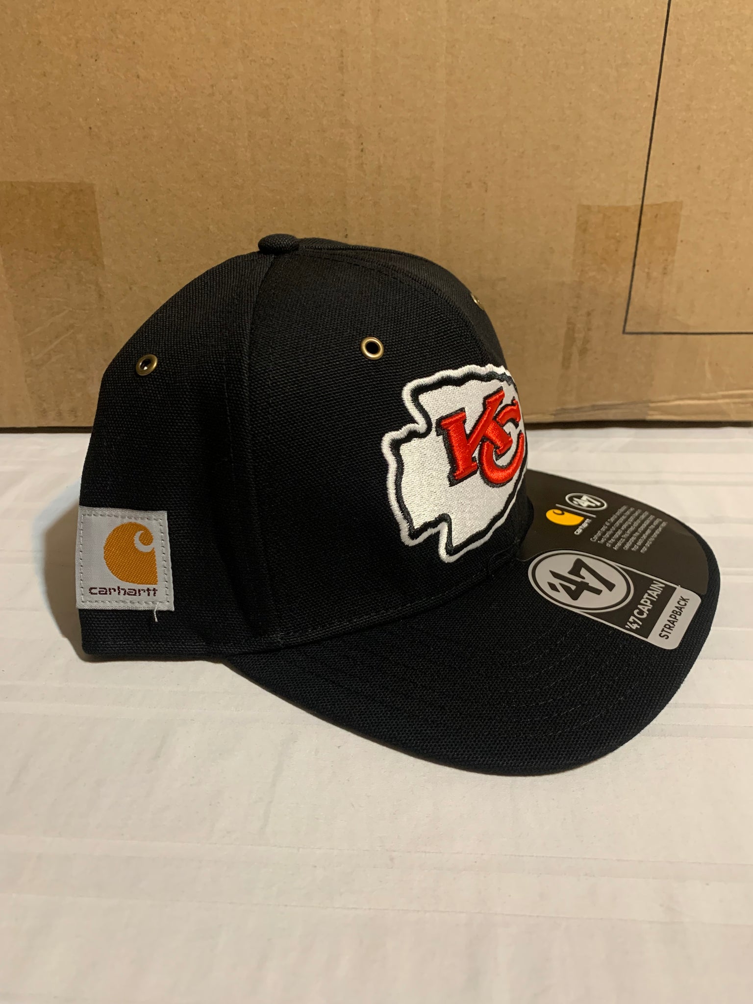 Men's Carhartt x '47 Black Kansas City Chiefs MVP Trucker Snapback Hat