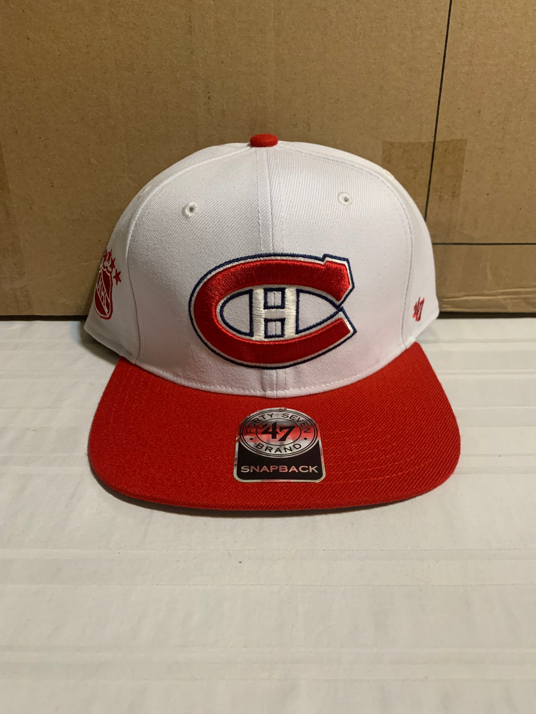 Montreal Canadiens NHL '47 Brand White Sure Shot Adjustable Snapback Hat - Casey's Sports Store