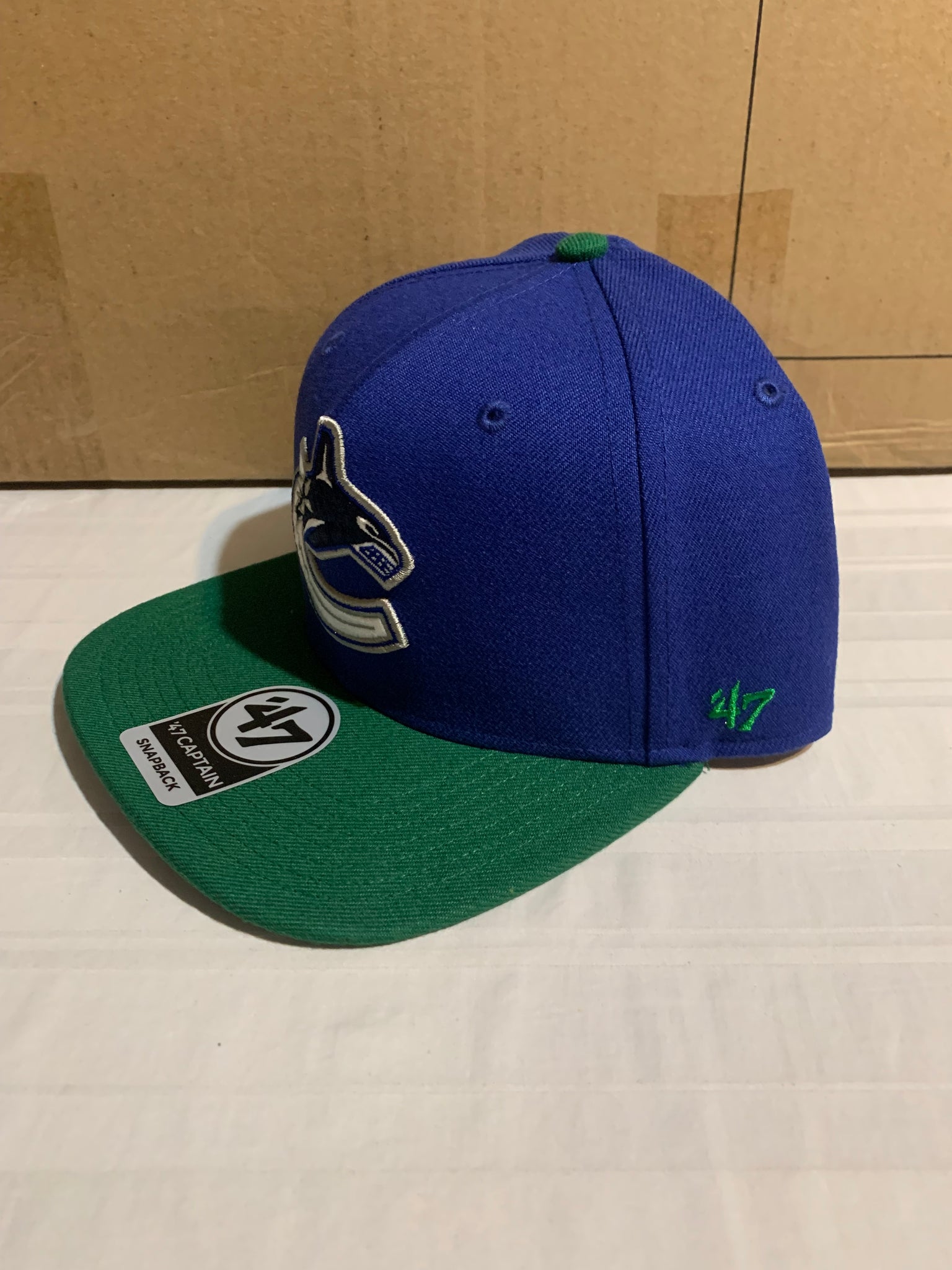 Vancouver Canucks NHL '47 Brand Blue Sure Shot Adjustable Snapback Hat  YOUTH