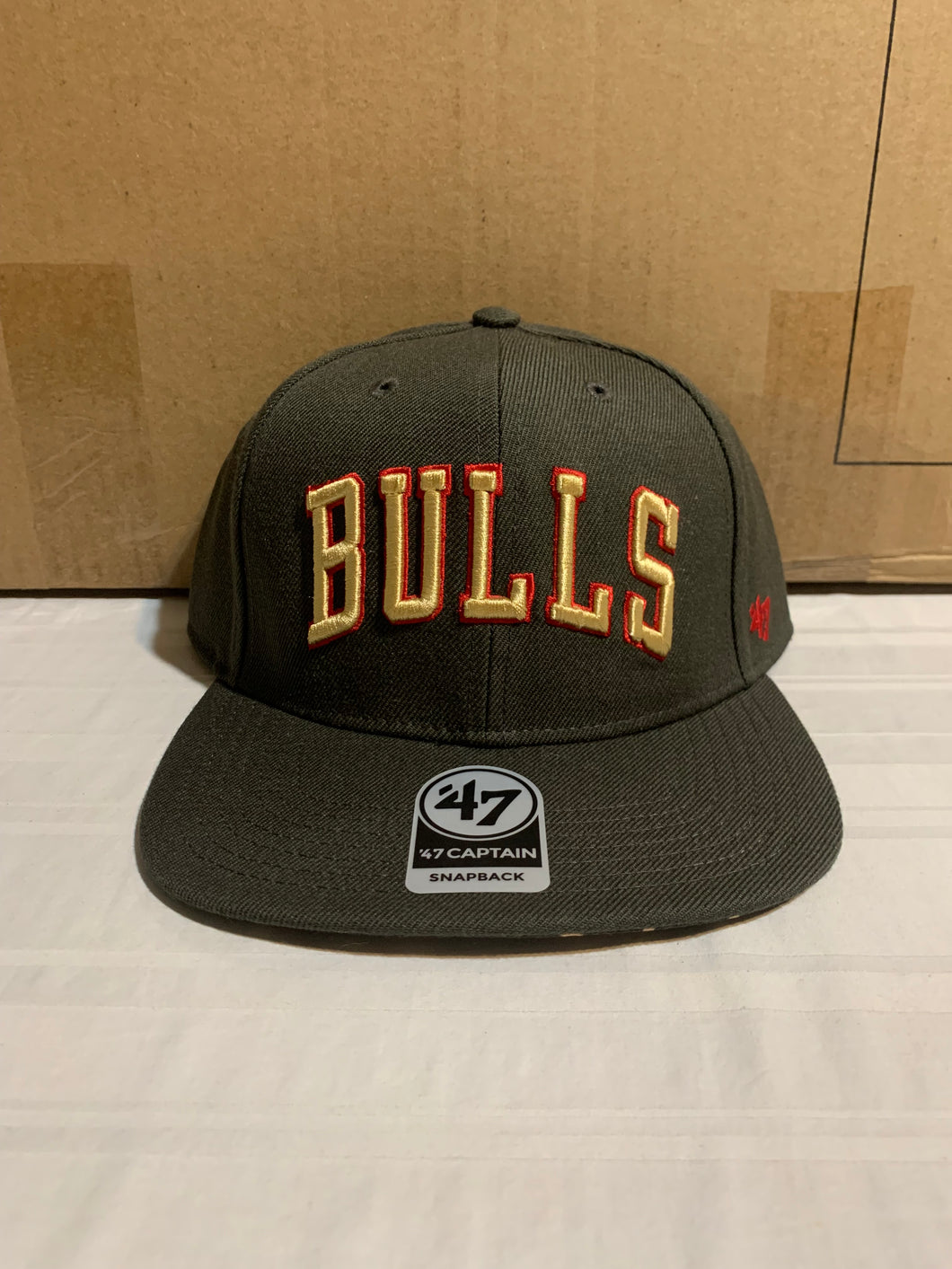 Chicago Bulls NBA '47 Brand Gray City Edition Captain Adjustable Snapback Hat - Casey's Sports Store