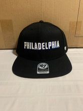 Load image into Gallery viewer, Philadelphia 76ers NBA &#39;47 Brand City Edition Captain Adjustable Snapback Hat - Casey&#39;s Sports Store
