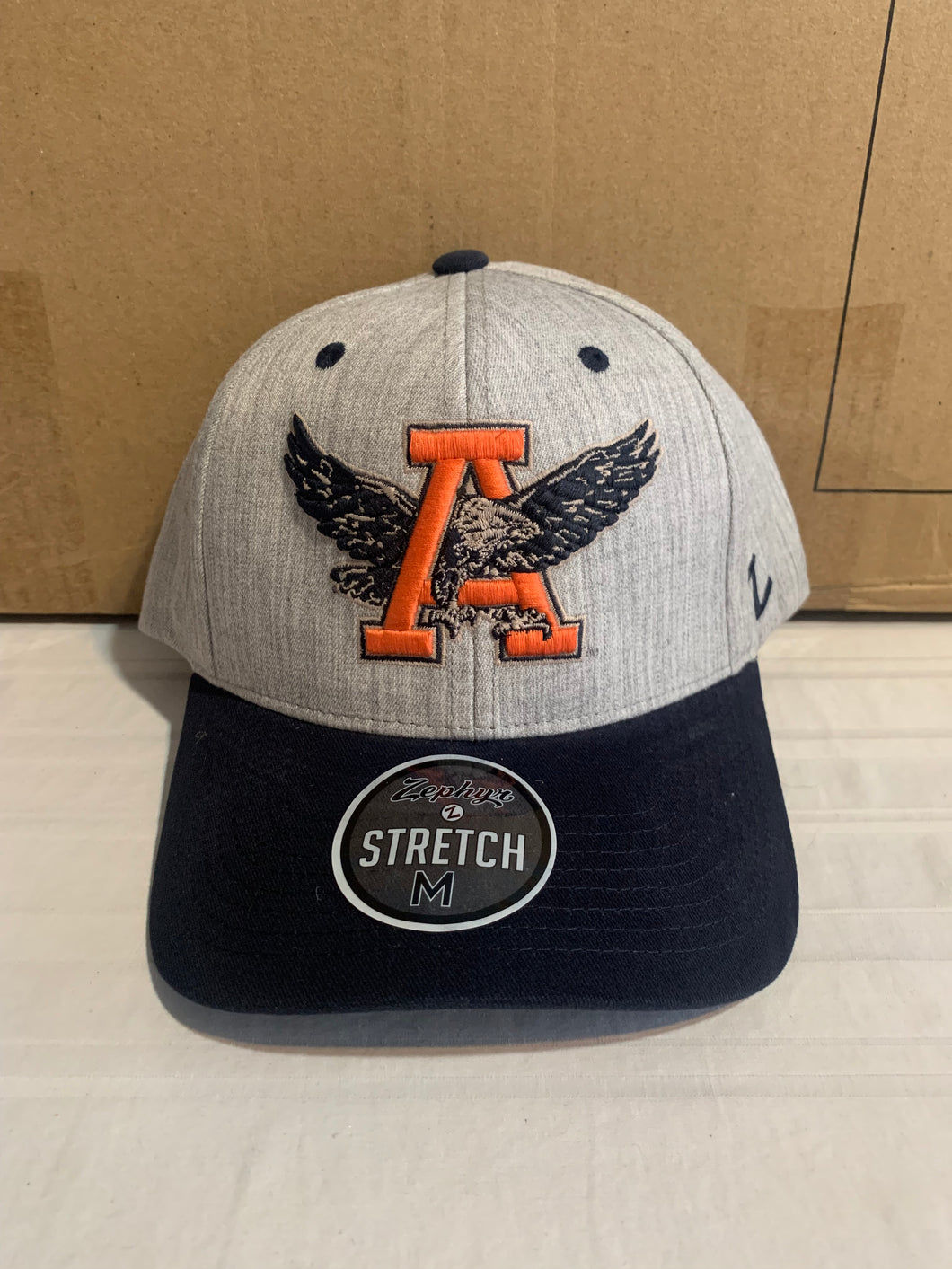 Auburn Tigers Throwback NCAA Zephyr Grey One Size Stretch Fit Hat Cap - Casey's Sports Store