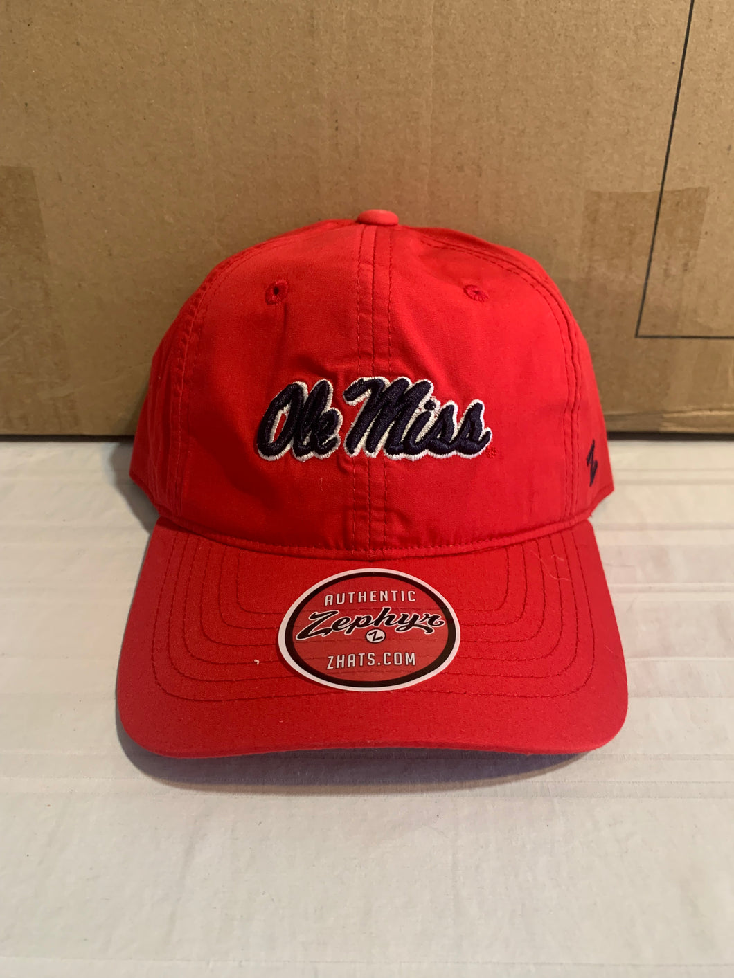 Ole Miss Rebels NCAA Zephyr One Size Red Soft Dad Hat - Casey's Sports Store