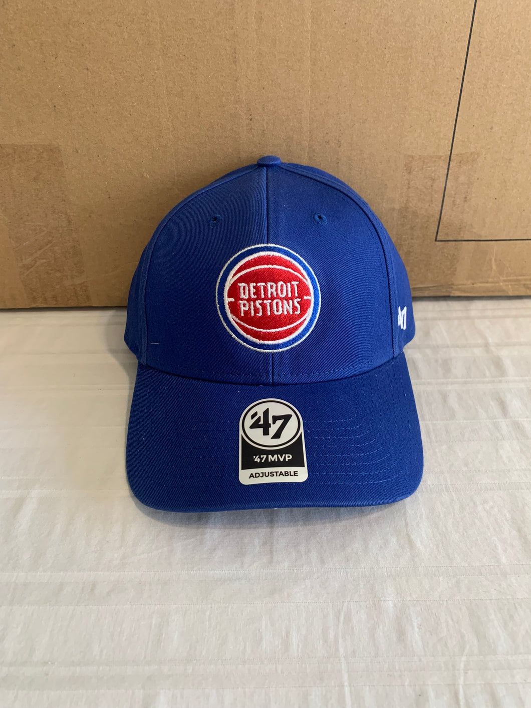 Detroit Pistons NBA '47 Brand Blue MVP Adjustable One Size Hat - Casey's Sports Store