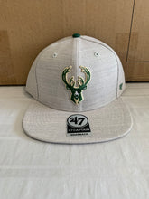 Load image into Gallery viewer, Milwaukee Bucks NBA &#39;47 Brand Gray Boreland Captain Adjustable Snapback Hat - Casey&#39;s Sports Store
