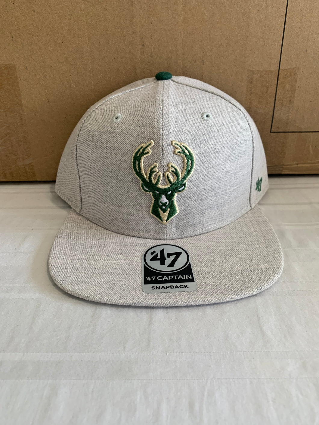 Milwaukee Bucks NBA '47 Brand Gray Boreland Captain Adjustable Snapback Hat - Casey's Sports Store