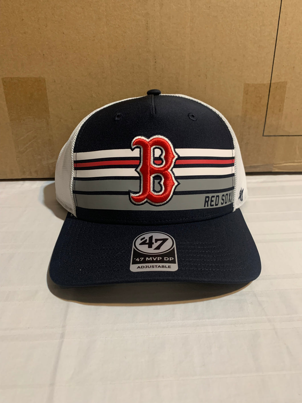 Boston Red Sox MLB '47 Brand Blue MVP Adjustable Mesh Snapback Hat - Casey's Sports Store