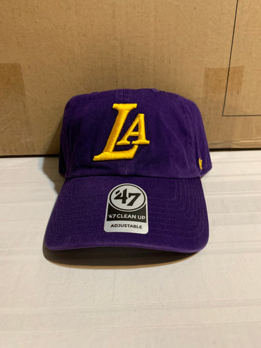 Los Angeles Lakers NBA '47 Brand Purple Clean Up Adjustable Hat - Casey's Sports Store