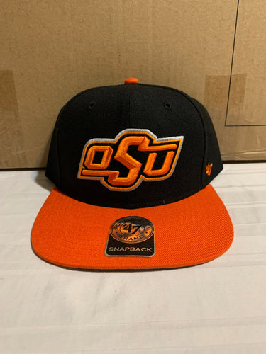 Oklahoma State Cowboys NCAA '47 Brand Black Two Tone Snapback Hat - Casey's Sports Store