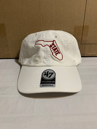 Florida State Seminoles FSU Throwback NCAA '47 Brand White Adjustable Hat - Casey's Sports Store