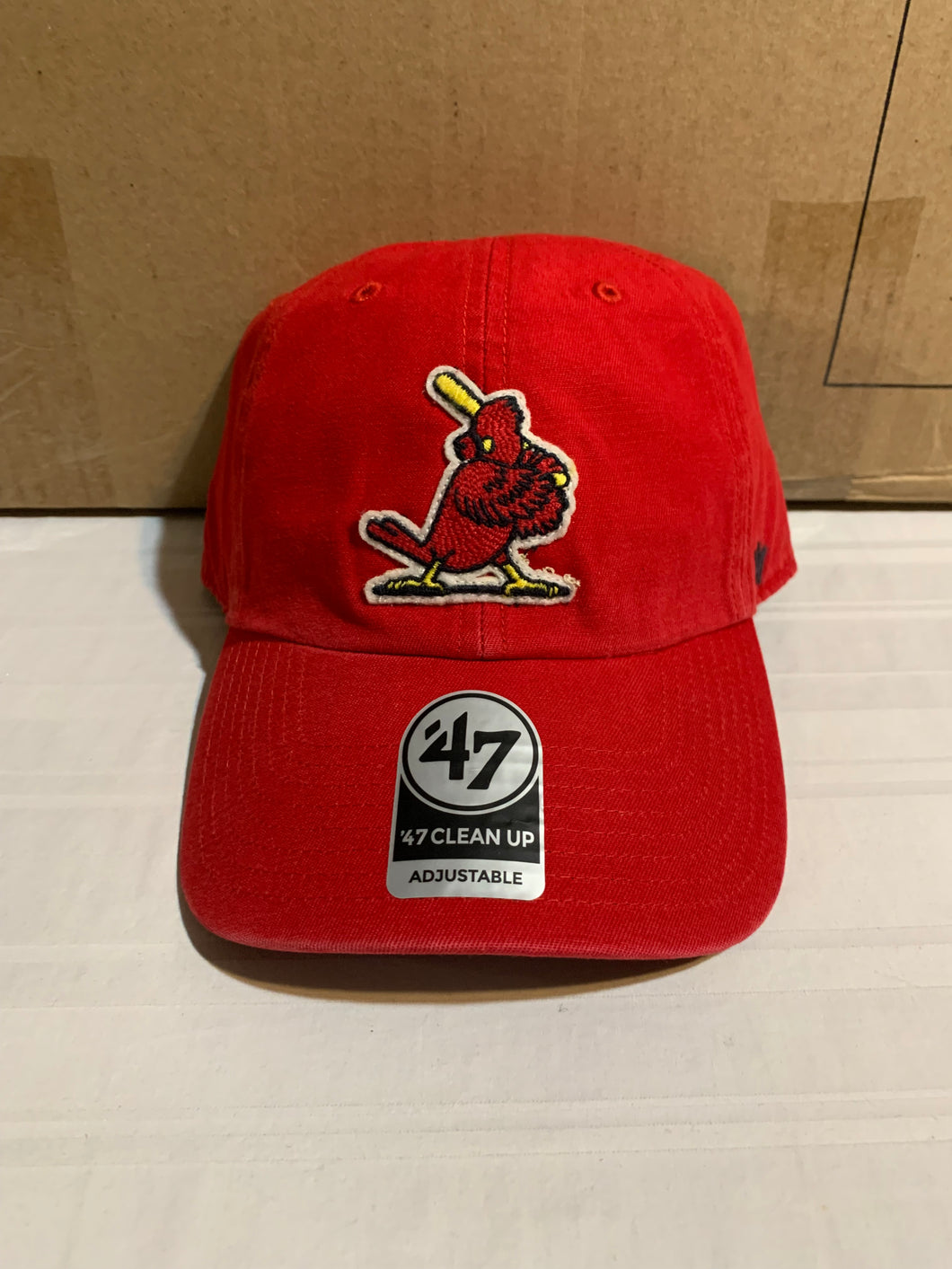 St. Louis Cardinals Throwback MLB '47 Brand Red Clean Up One Size Adjustable Hat - Casey's Sports Store