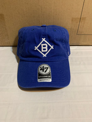Los Angeles Dodgers Brooklyn Throwback MLB '47 Brand Blue Clean Up Adjustable Hat - Casey's Sports Store