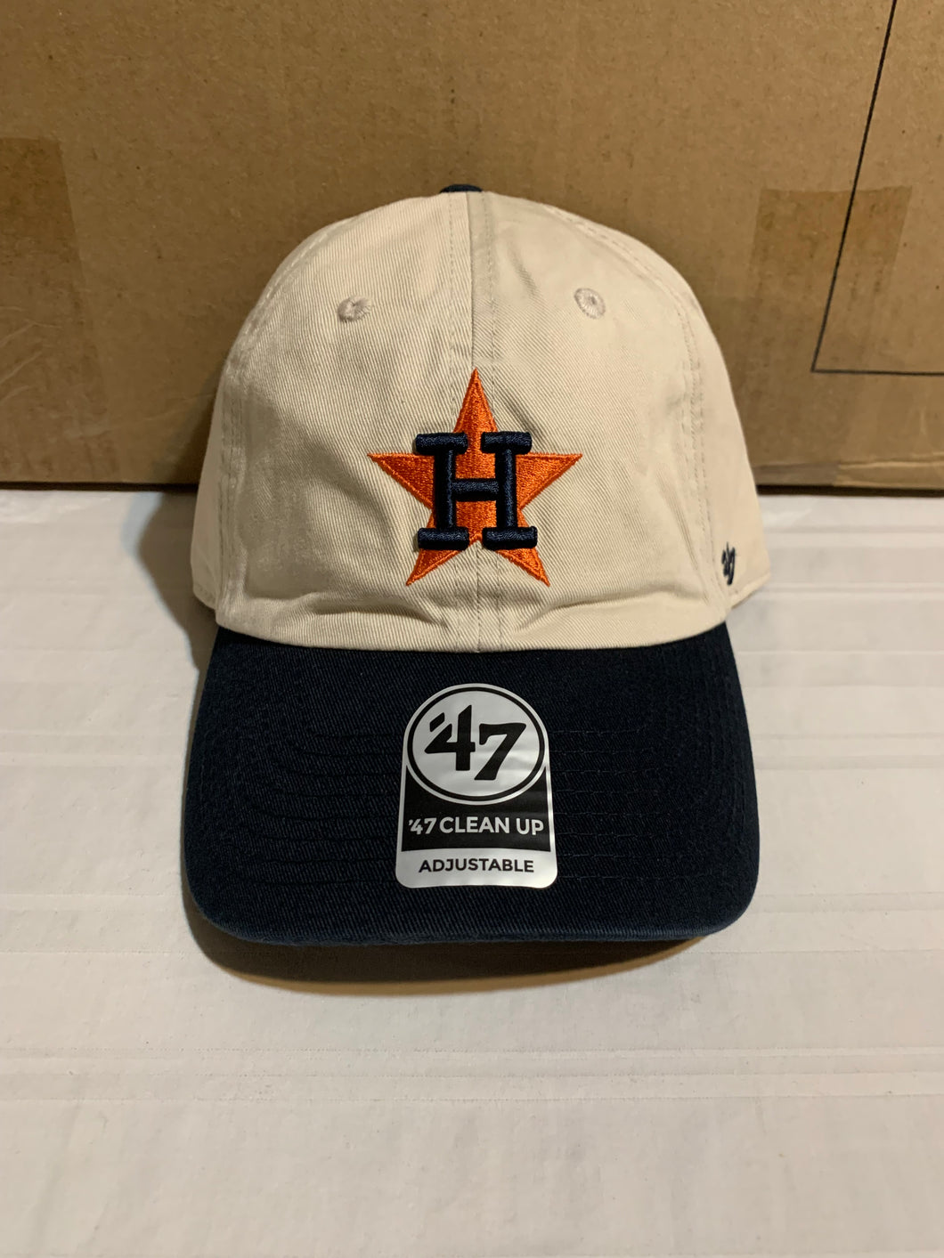 Houston Astros Throwback MLB '47 Brand White Clean Up One Size Adjustable Hat - Casey's Sports Store