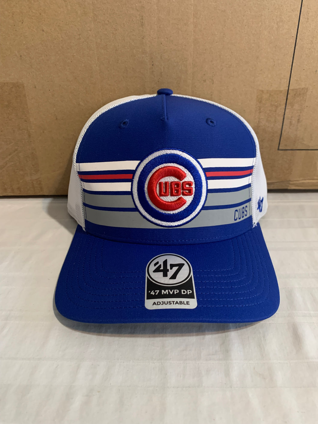 Chicago Cubs MLB '47 Brand Blue MVP DV Adjustable Mesh Snapback Hat - Casey's Sports Store