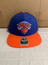 Load image into Gallery viewer, New York Knicks NBA &#39;47 Brand Blue Two Tone Captain Adjustable Snapback Hat - Casey&#39;s Sports Store
