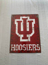 Load image into Gallery viewer, Indiana Hoosiers NCAA 16&quot; x 12&quot; Distressed Metal Wall Sign Decoration - Casey&#39;s Sports Store
