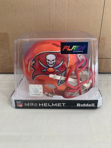 Tampa Bay Buccaneers NFL Riddell Orange/Red Replica Mini Helmet Flash Alternate - Casey's Sports Store