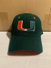 Load image into Gallery viewer, Miami Hurricanes NCAA Zephyr Green One Size Stretch Fit Hat Cap - Casey&#39;s Sports Store
