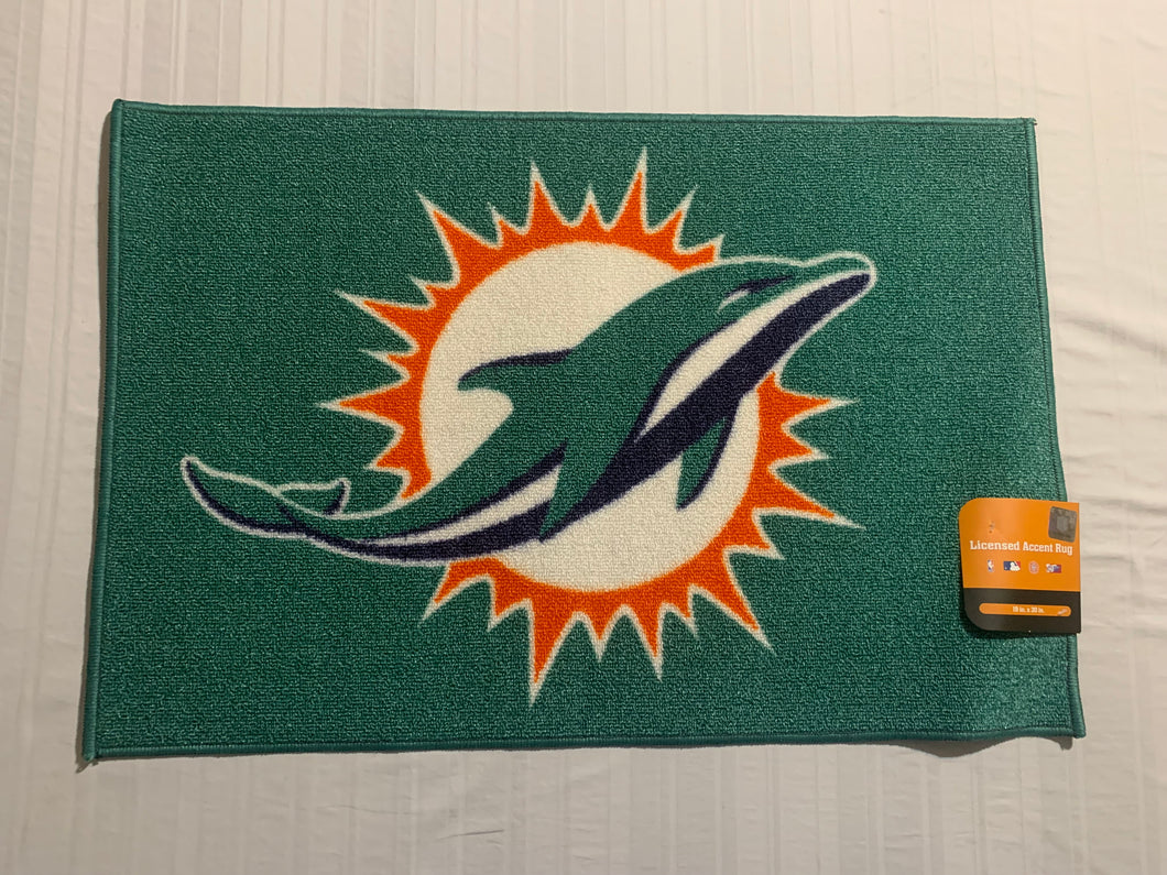 Miami Dolphins NFL Bath Rug 19” X 30” Northwest Company - Casey's Sports Store