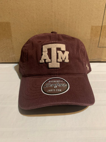 Texas A&M Aggies Throwback NCAA Zephyr Maroon Adjustable One Size Hat Cap - Casey's Sports Store