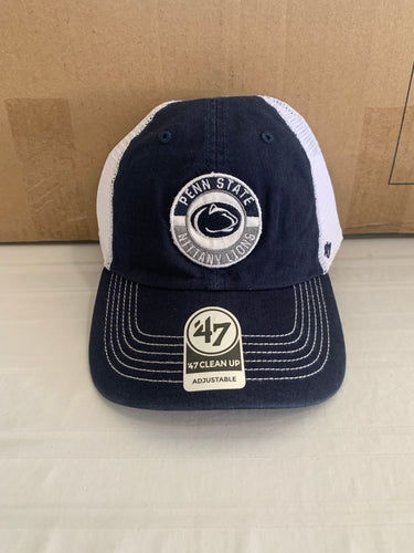 Penn State Nittany Lions NCAA '47 Brand Navy Porter Clean Up Snapback Mesh Hat - Casey's Sports Store