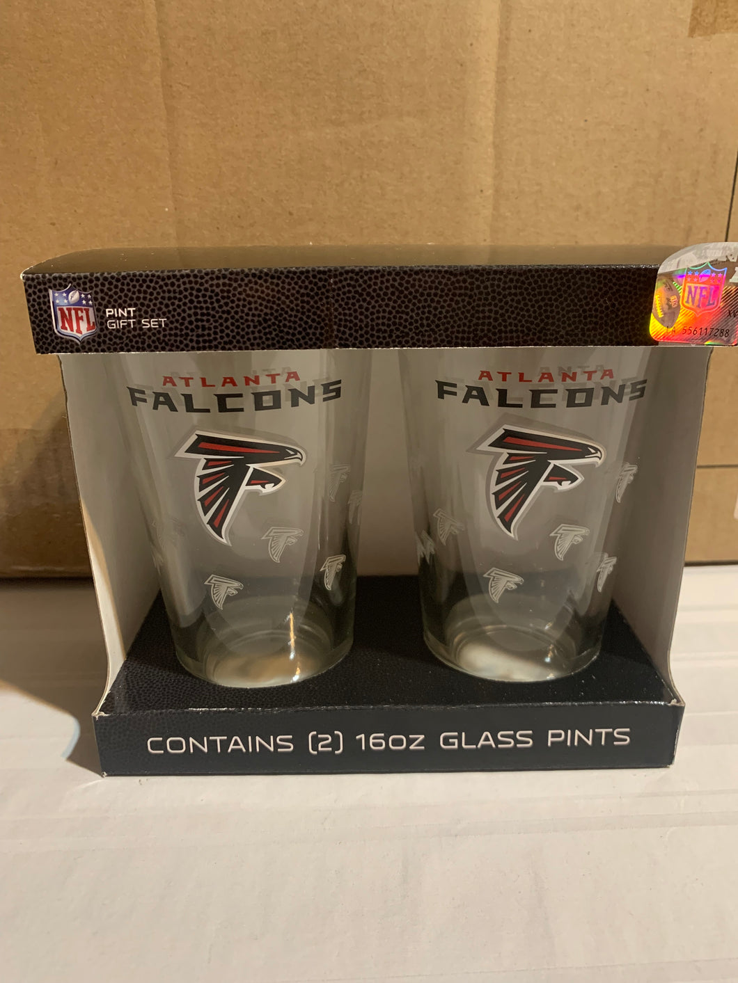 Atlanta Falcons NFL Set of 16oz Pint Glass Cup Mug Boelter Brands - Casey's Sports Store