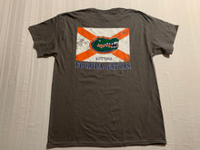 Load image into Gallery viewer, Florida Gators NCAA New World Florida Flag Grey Men&#39;s Tee Shirt - Casey&#39;s Sports Store
