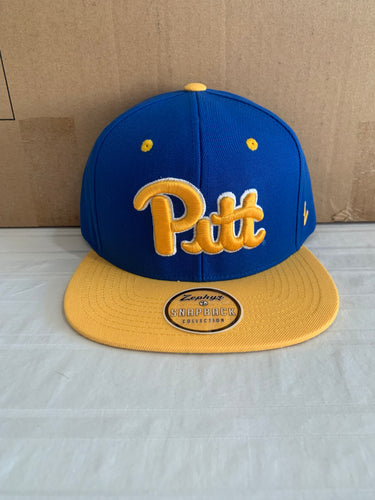 Pitt Panthers NCAA Zephyr Blue One Size Adjustable Snapback Hat Cap - Casey's Sports Store