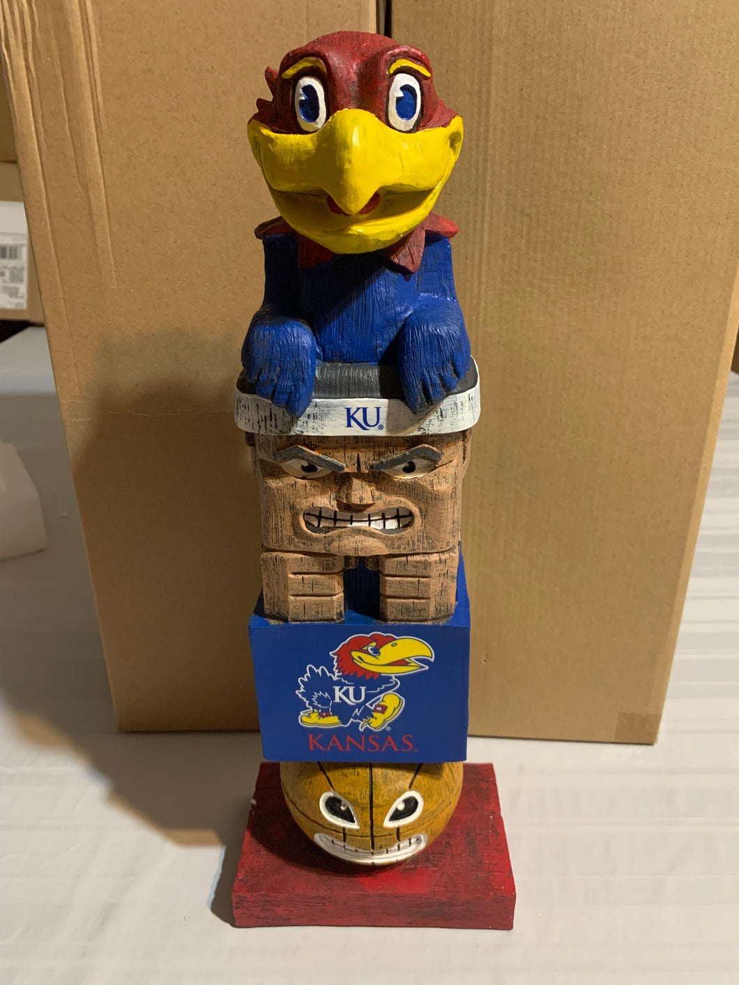 Kansas Jayhawks NCAA Vintage Mascot Tiki 16