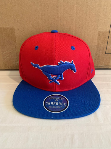 SMU Mustangs NCAA Zephyr Red Two-Tone Adjustable Snapback Hat - Casey's Sports Store