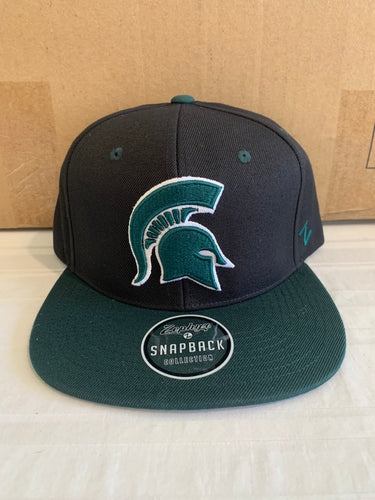 Michigan State Spartans NCAA Zephyr Black Two-Tone Adjustable Snapback Hat - Casey's Sports Store