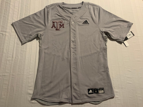 Texas A&M Aggies NCAA #12 Gray Adidas Baseball Jersey Men's Size Medium - Casey's Sports Store
