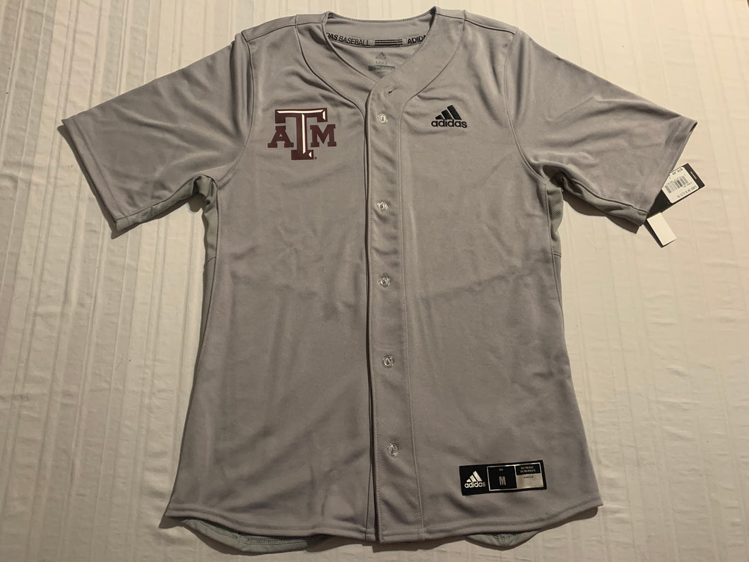 Texas A&M Aggies NCAA #12 Gray Adidas Baseball Jersey Men's Size Medium - Casey's Sports Store