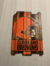 Load image into Gallery viewer, Cleveland Browns NFL 17&quot; x 11&quot; Wood Decorative Indoor Sign Wincraft - Casey&#39;s Sports Store
