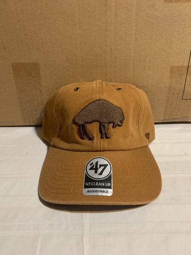 Buffalo Bills Throwback NFL '47 Brand Carhartt Mens Brown Clean Up Adjustable Hat - Casey's Sports Store