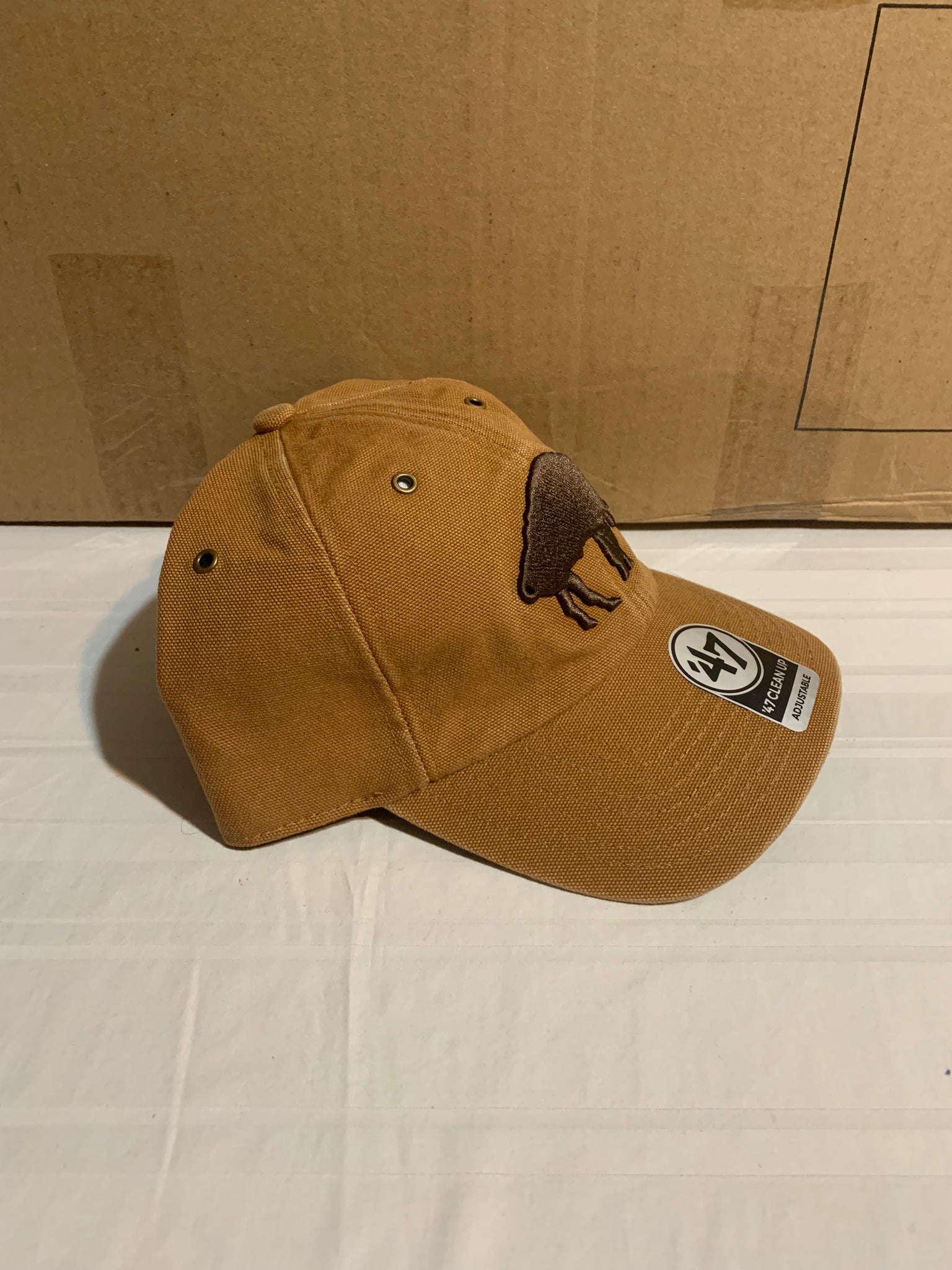 Buffalo Bills Throwback NFL '47 Brand Carhartt Mens Brown Clean Up  Adjustable Hat