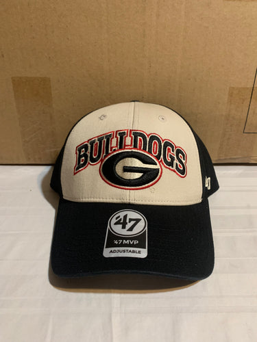 Georgia Bulldogs NCAA '47 Brand Black Two Tone MVP Adjustable Hat Cap - Casey's Sports Store