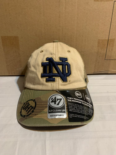Notre Dame Fighting Irish NCAA '47 Brand OHT Camo Clean Up Hat Cap - Casey's Sports Store